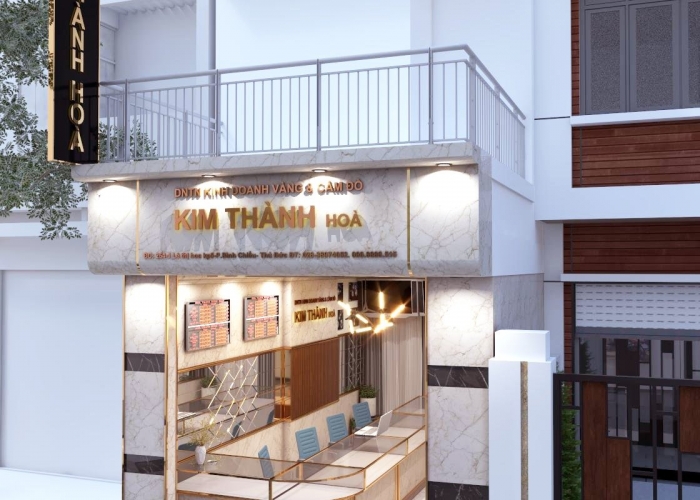 Thiết kế tiệm vàng Kim Thanh Hòa